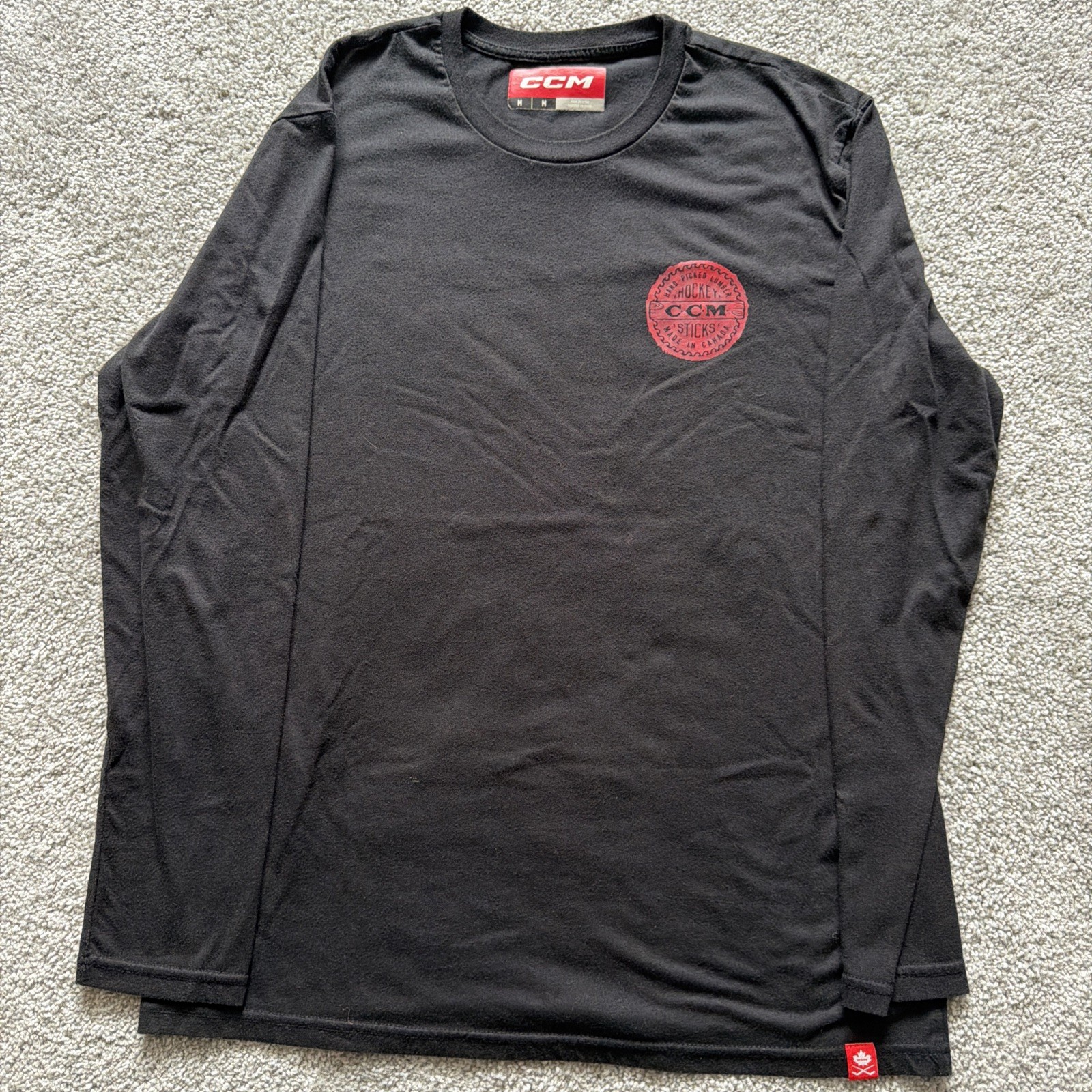 CCM Hockey Sticks Black Long Sleeve | Size M
