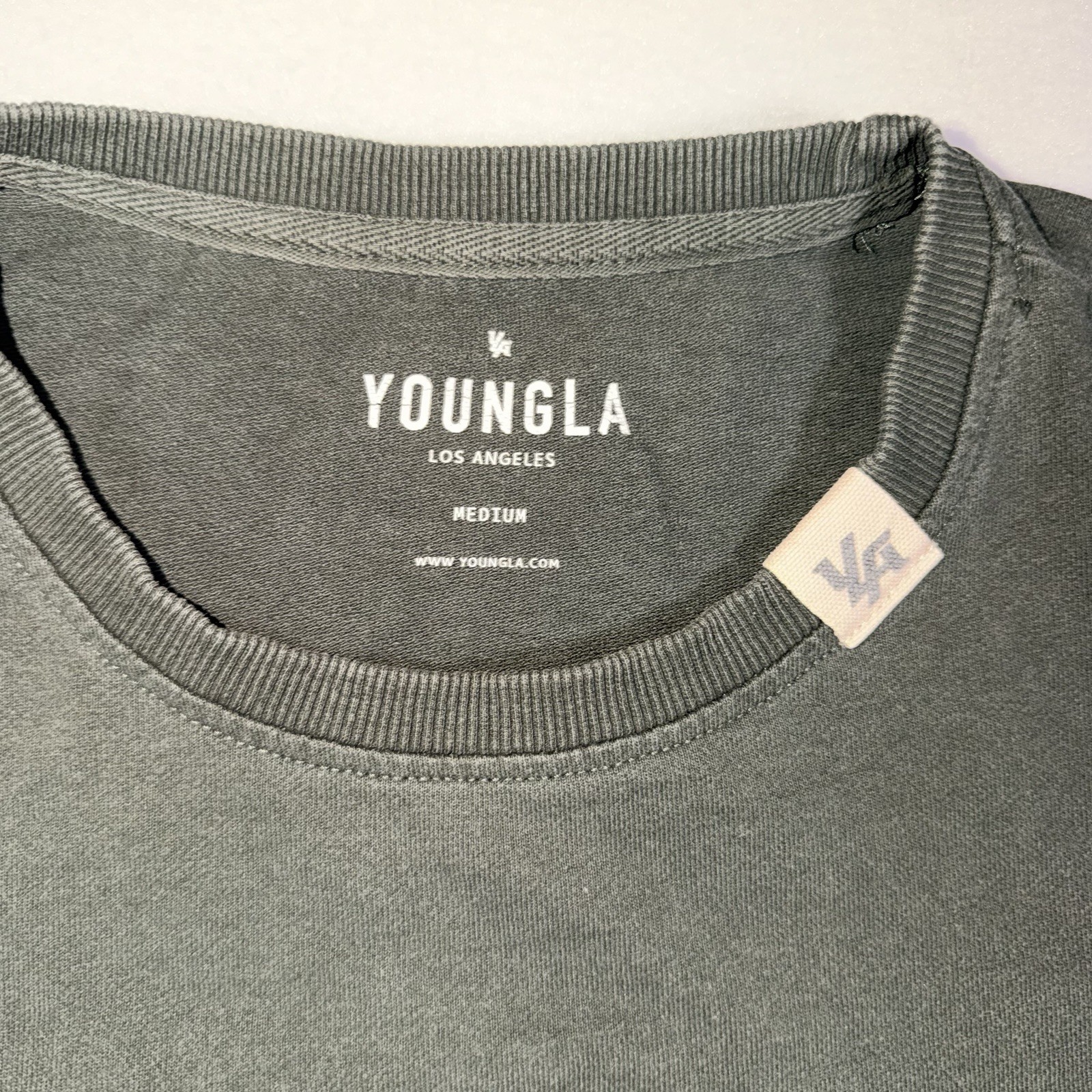 YoungLA T Shirt Mens Medium Green Graphic Logo Athletic Gym Streetwear Tee