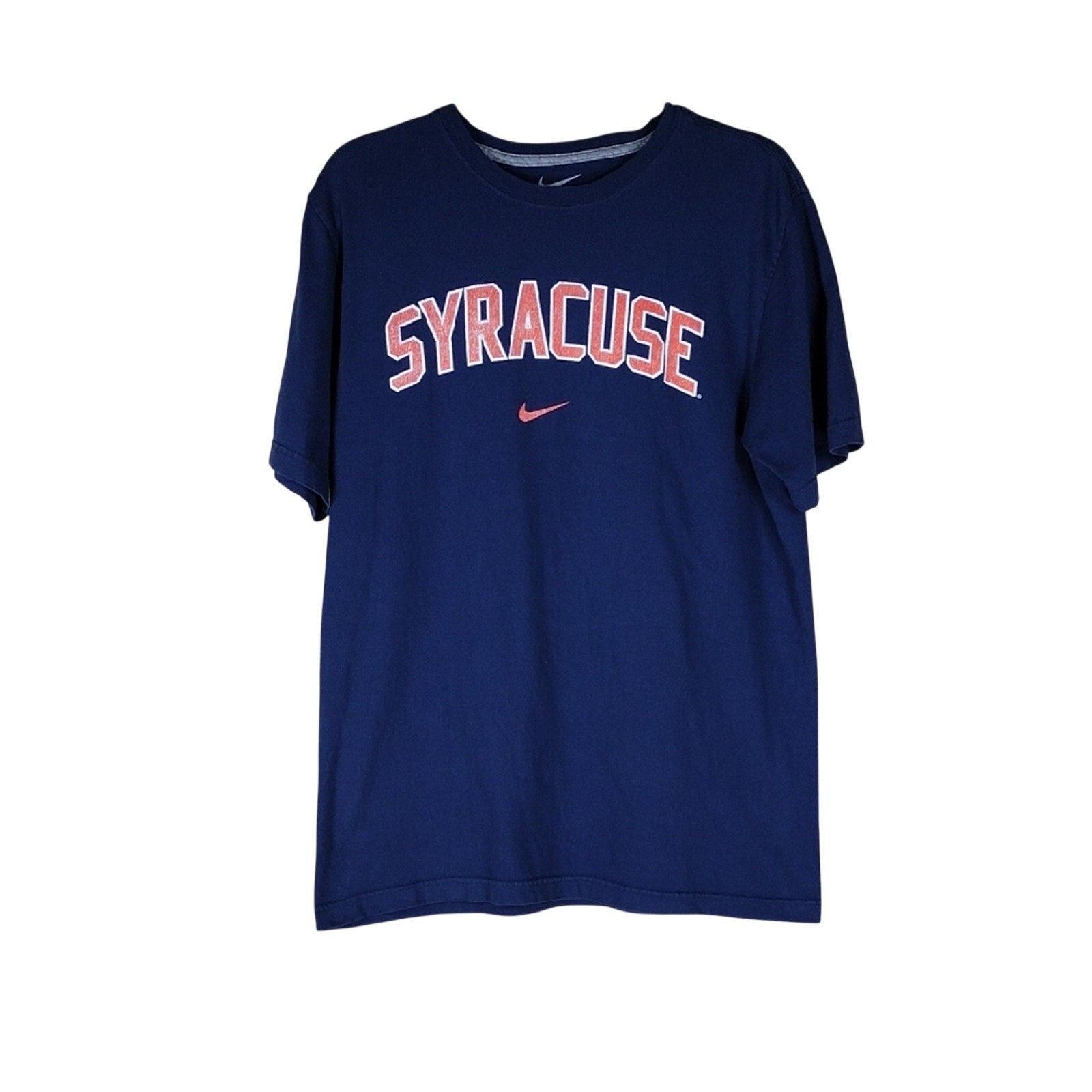Nike Navy Syracuse New York University Standard Fit Short Sleeve Cotton T-Shirt