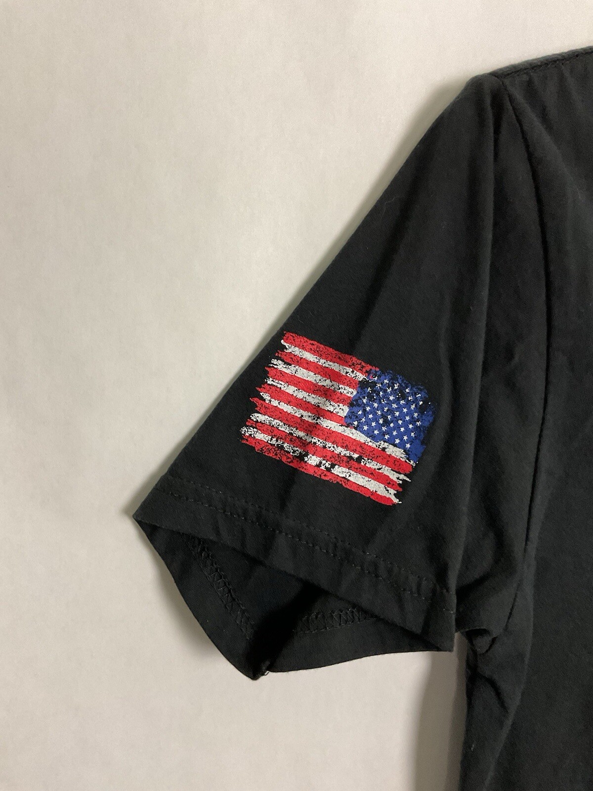 Rothco Mens Distressed US Flag Tshirt Short Sleeve Black Size Medium