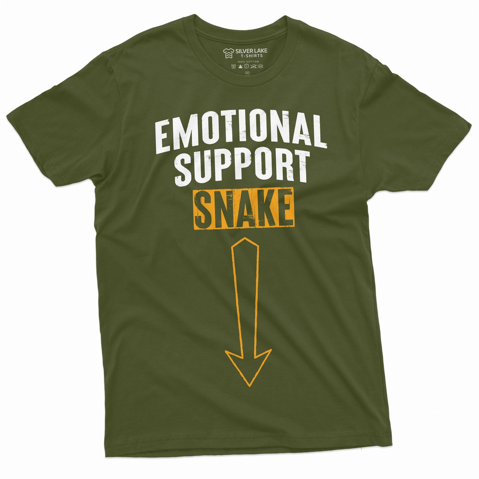 Funny Humorous T-Shirt Emotional Support Snake Tee Funny Adult Joke T-Shirt