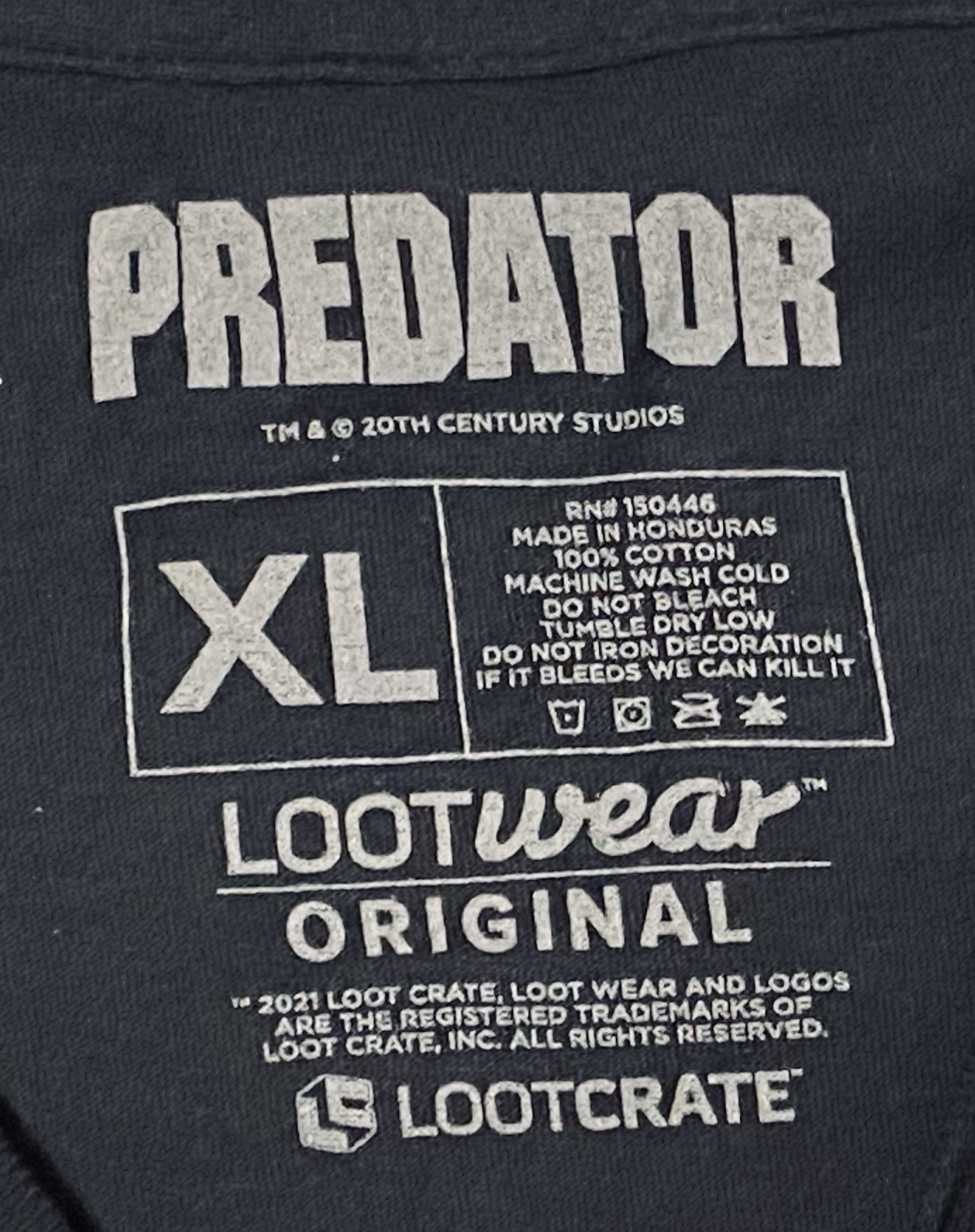 Predator Sci-Fi Movie Loot Crate Lootwear Tee Shirt Sz XL EUC Limited Drop