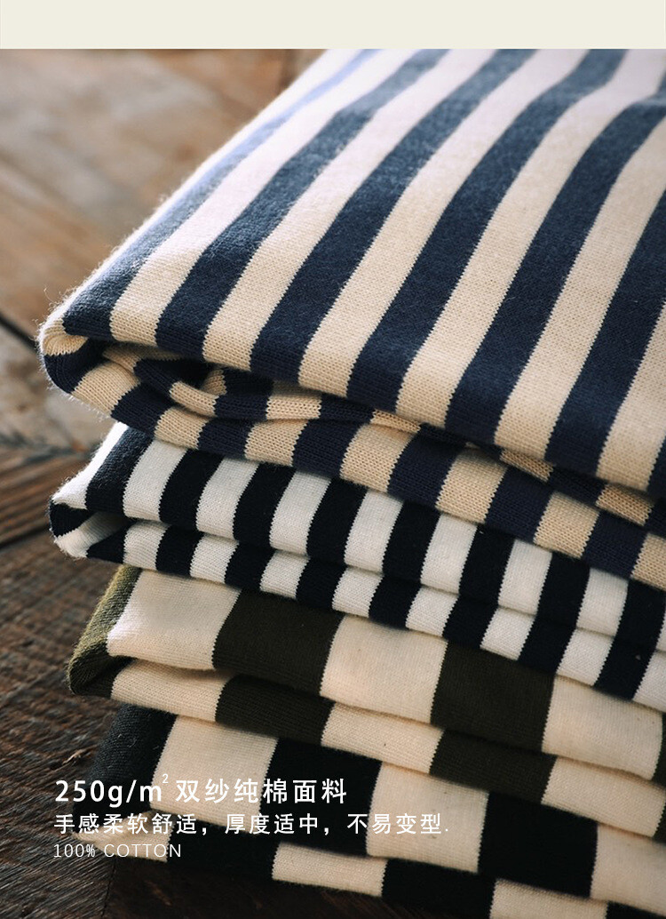 Men Classic Henry Shirt Sailor Striped T-Shirt Cotton Deck Sea Undershirt Causal