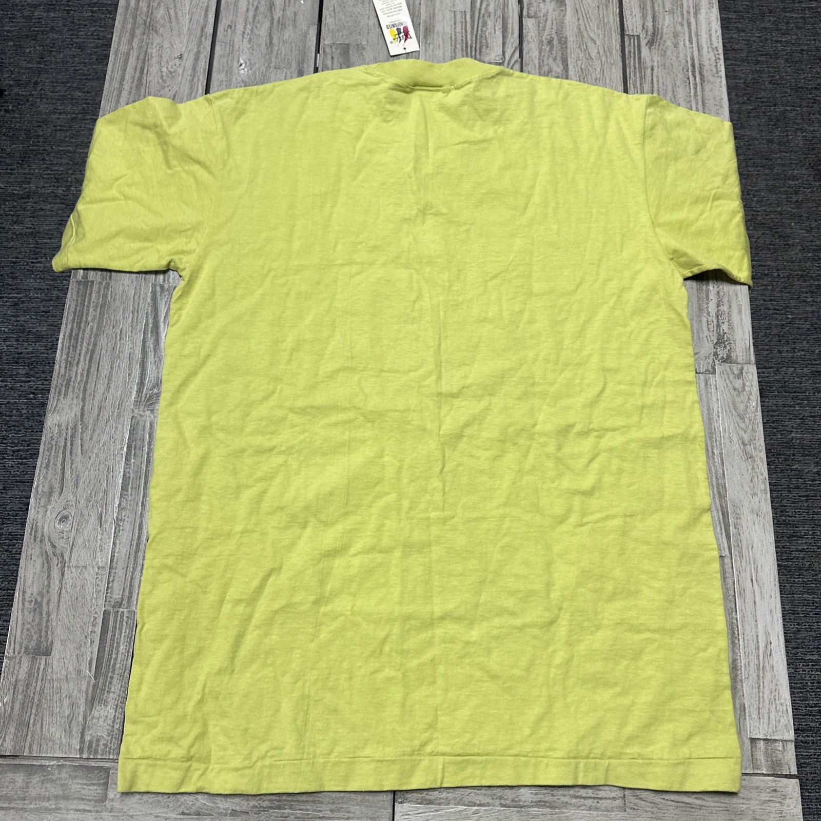 NWT Vintage Dibaho Hand Painted Map Of The Philippines Single Stitch Lime Green