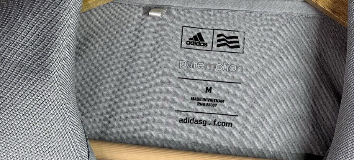 Adidas Pure-Motion Golf Polo Golf Shirt Men&rsquo;s Size Medium Gray Short Sleeve