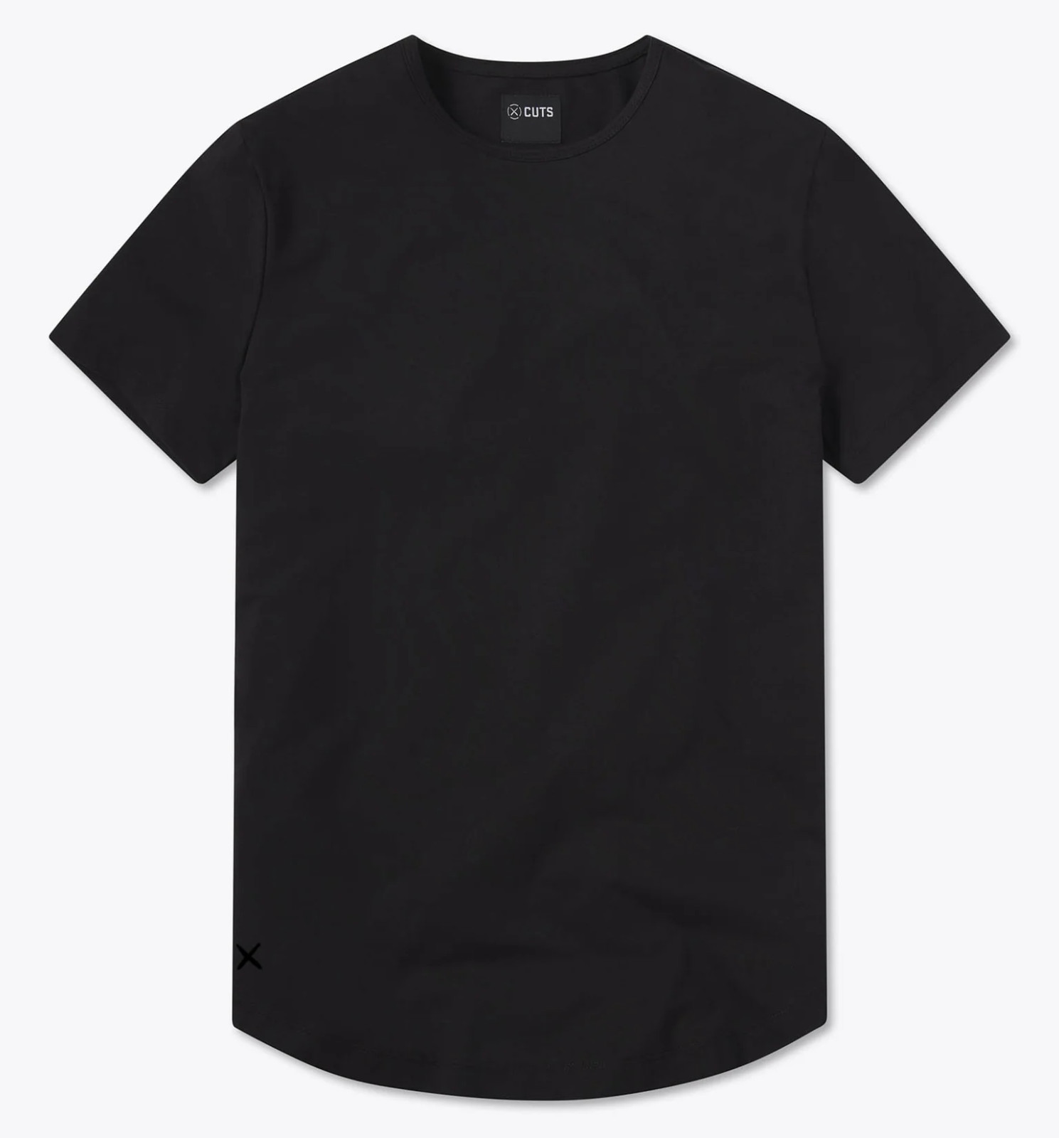 CUTS AO Curve-Hem Tee – Men&rsquo;s Medium – Black