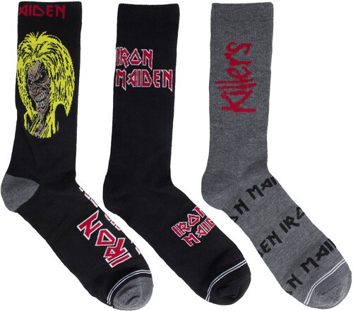 Iron Maiden – Perri&rsquo;s – Iron Maiden – Crew Socks (3 Pack Collector Guitar Shape