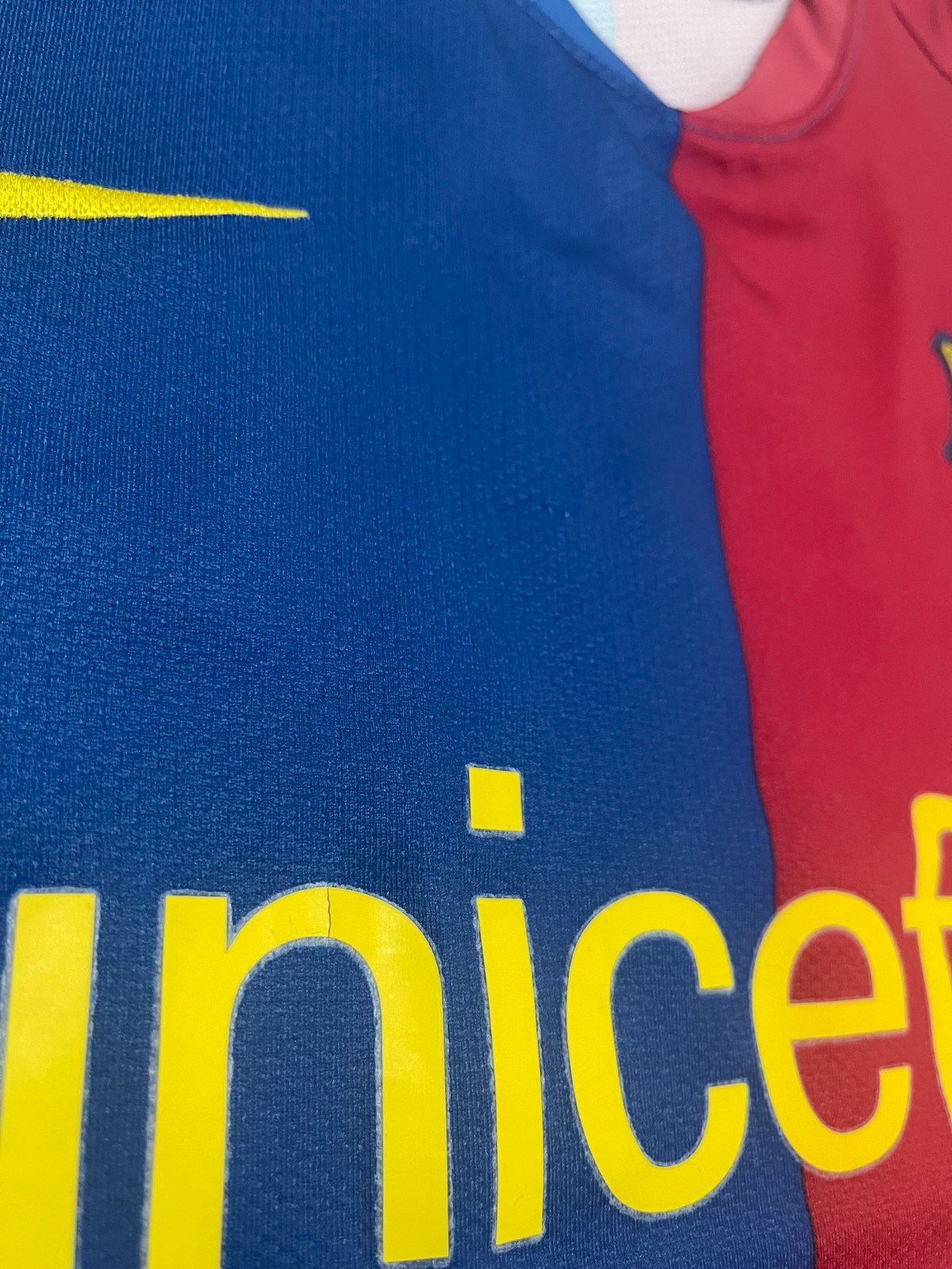 Nike FC Barcelona Home Shirt 2008 2009 UNICEF Jersey XL Messi Era Soccer Footbal