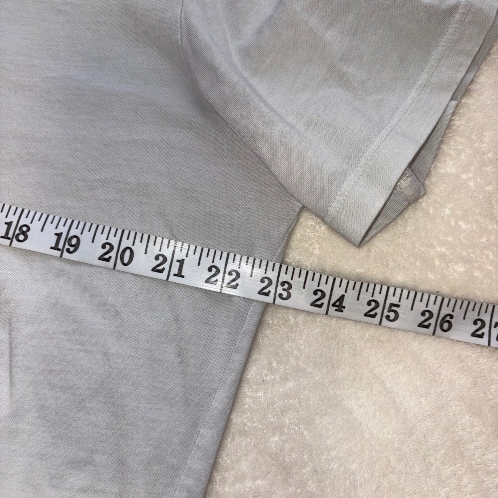 BUCK MASON Slub Classic Tee Men XL Blue Gray Straight Hem Cotton