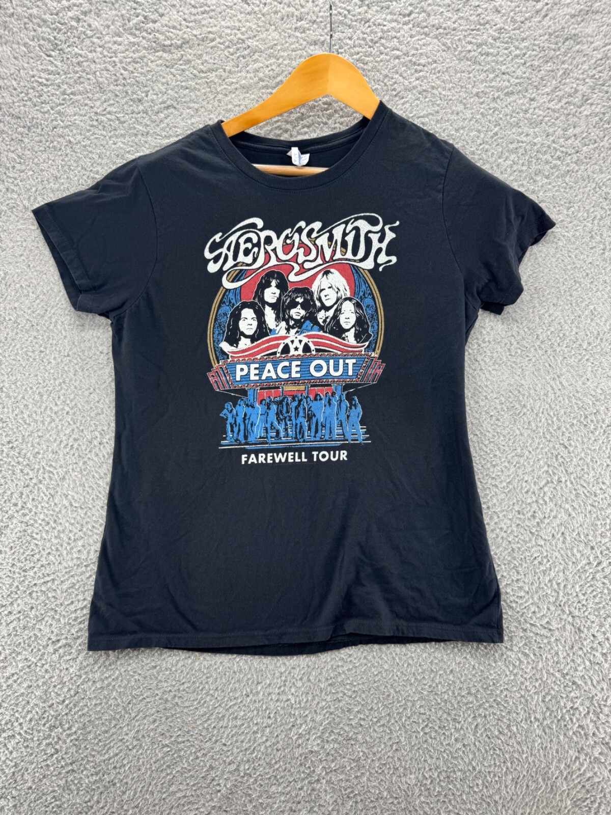 Aerosmith Peace Out Farewell Tour Adult Graphic Cotton Band T-Shirt Tee Sz Large