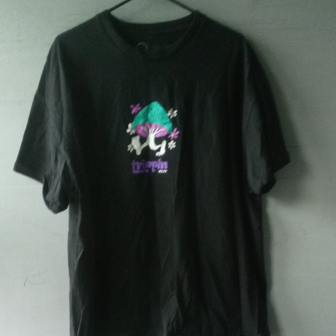 NEFF Men&rsquo;s Black Logo Graphic Print Crew Neck Short Sleeve XXL T-Shirt