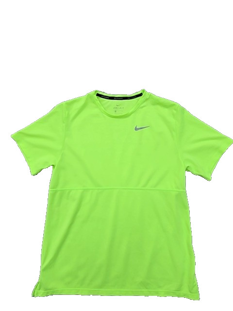 Nike Mens Green Dri-FIT Short Sleeve T-Shirt Regular Polyester Crewneck