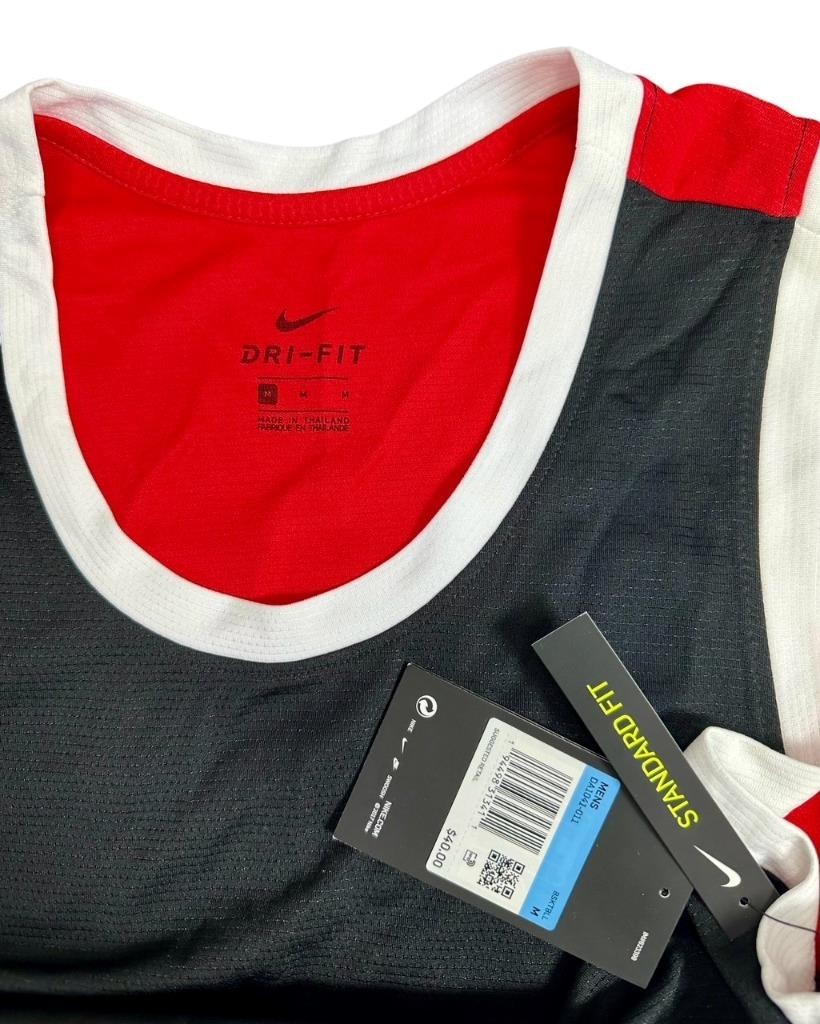 NWT Nike Black/University Red/White Basketball Dri-Fit Jersey DA1041-011 Size M