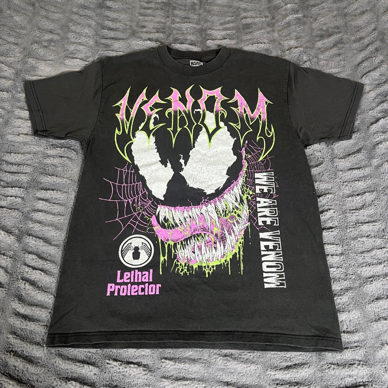 Marvel Venom Graphic T-Shirt Mens Medium Black Lethal Protector We Are Venom Tee
