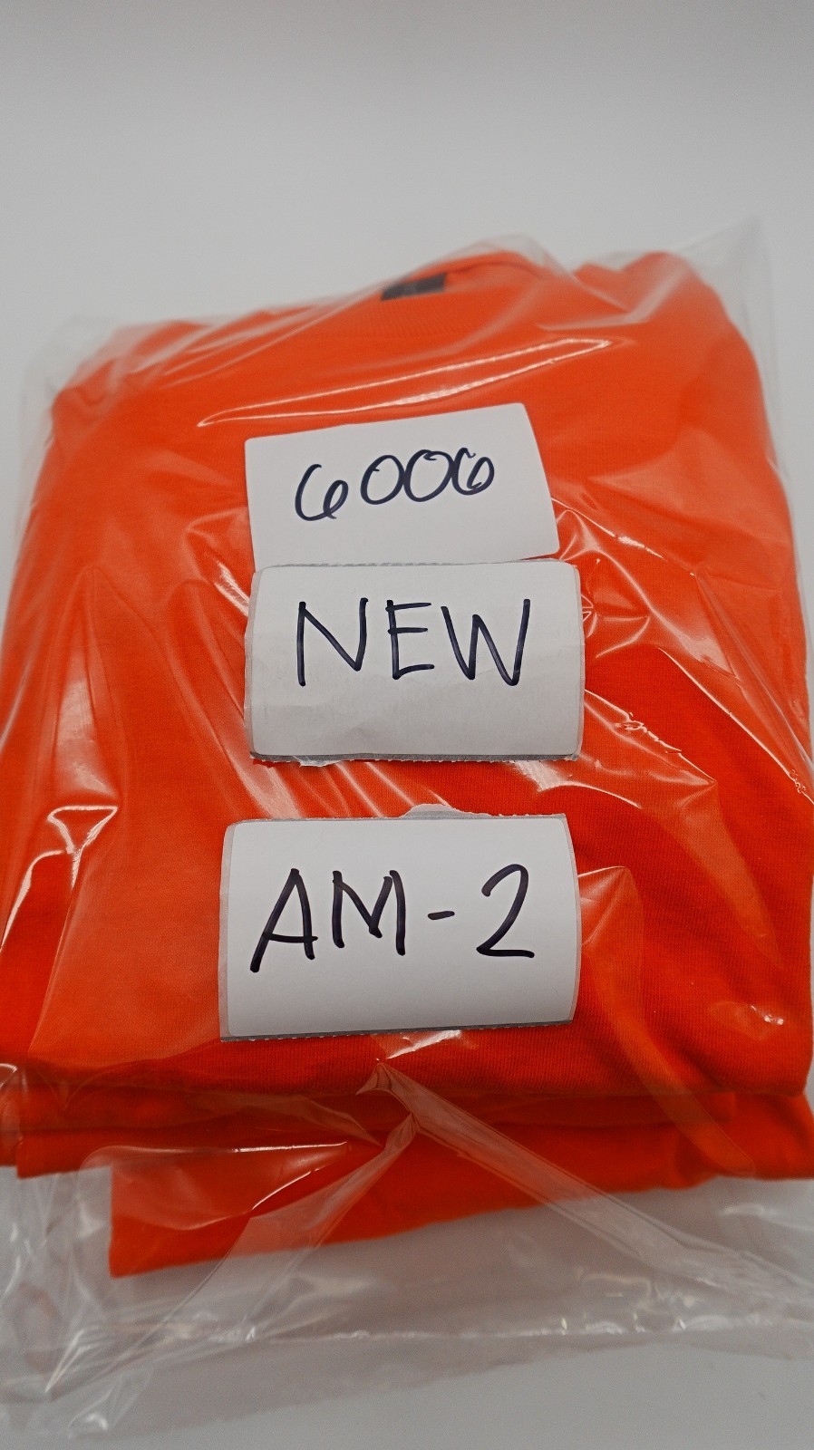Gildan Adult Ultra Cotton Long Sleeve T-Shirt G2400 5-Pack Orange Medium