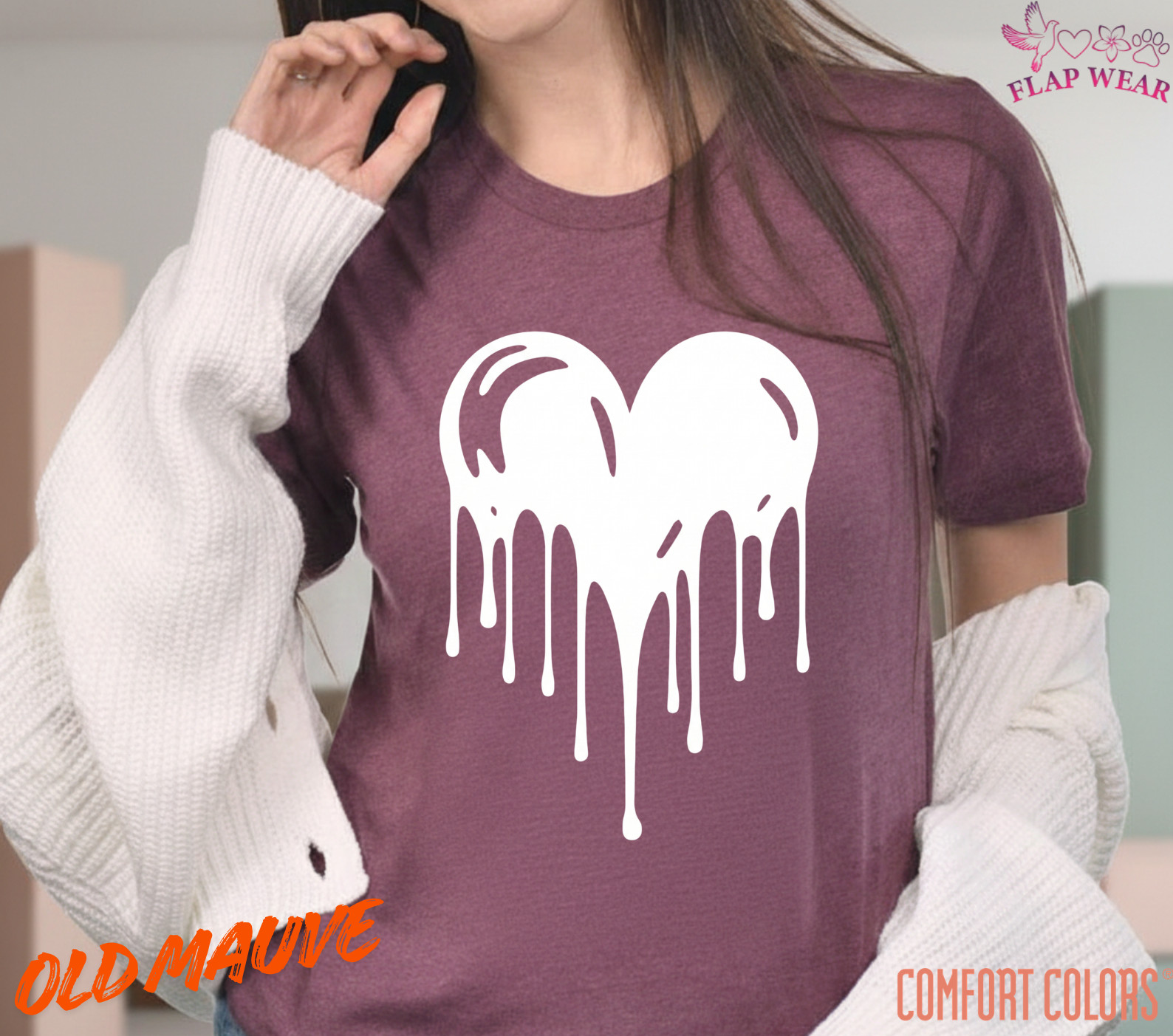 Unisex Dripping Heart Love T shirt Men T shirt Women valanity day Romantic