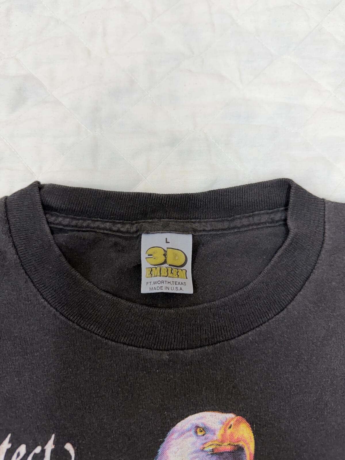 Vintage 1991 3D Emblem Bald Eagle T-Shirt