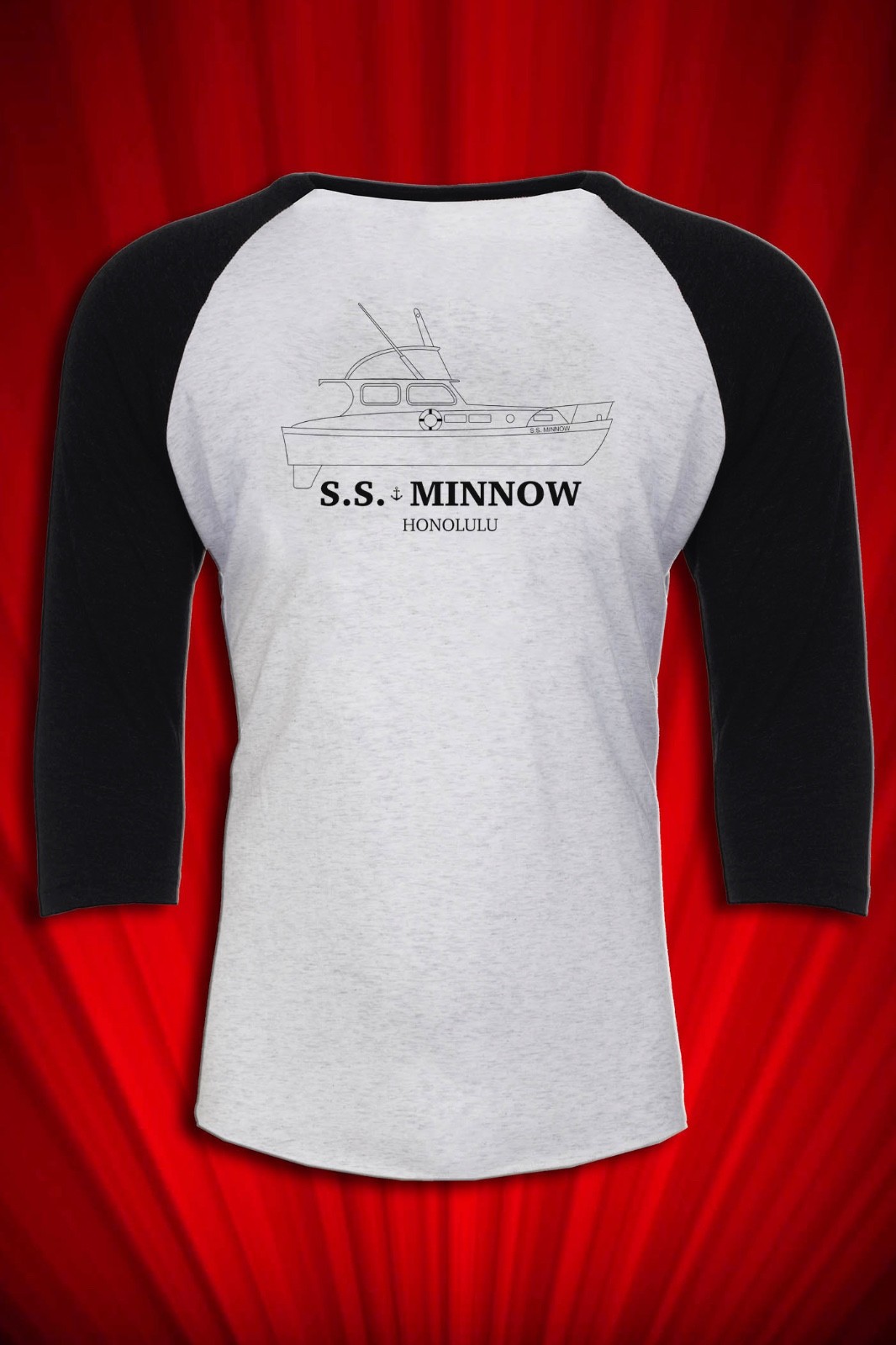 SS Minnow Gilligan&rsquo;s Island inspired Double Side Jersey T-SHIRT FREE SHIP USA