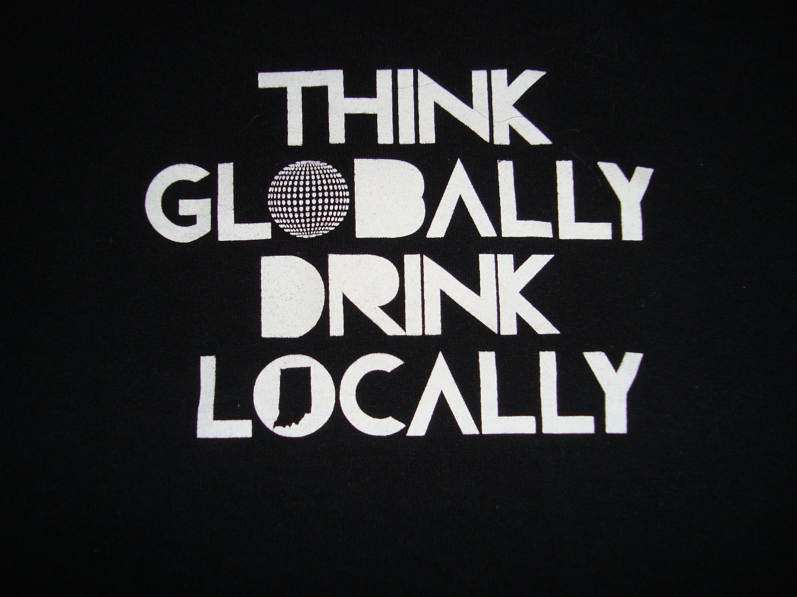 Scotty&rsquo;s Brewhouse Black Shirt Large L Think Globally Drink Locally Indiana