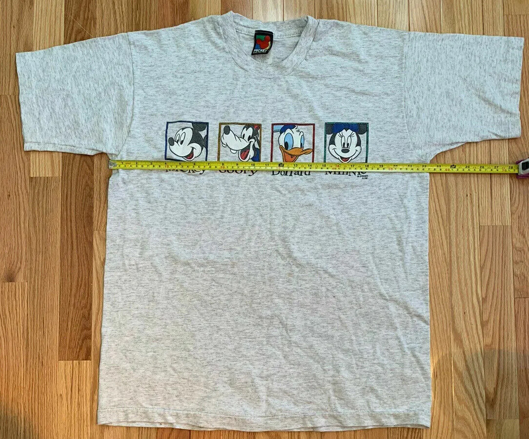 VTG Mickey Unltd Tshirt Mickey Mouse Minnie Goofy Donald Size Large 90s Disney