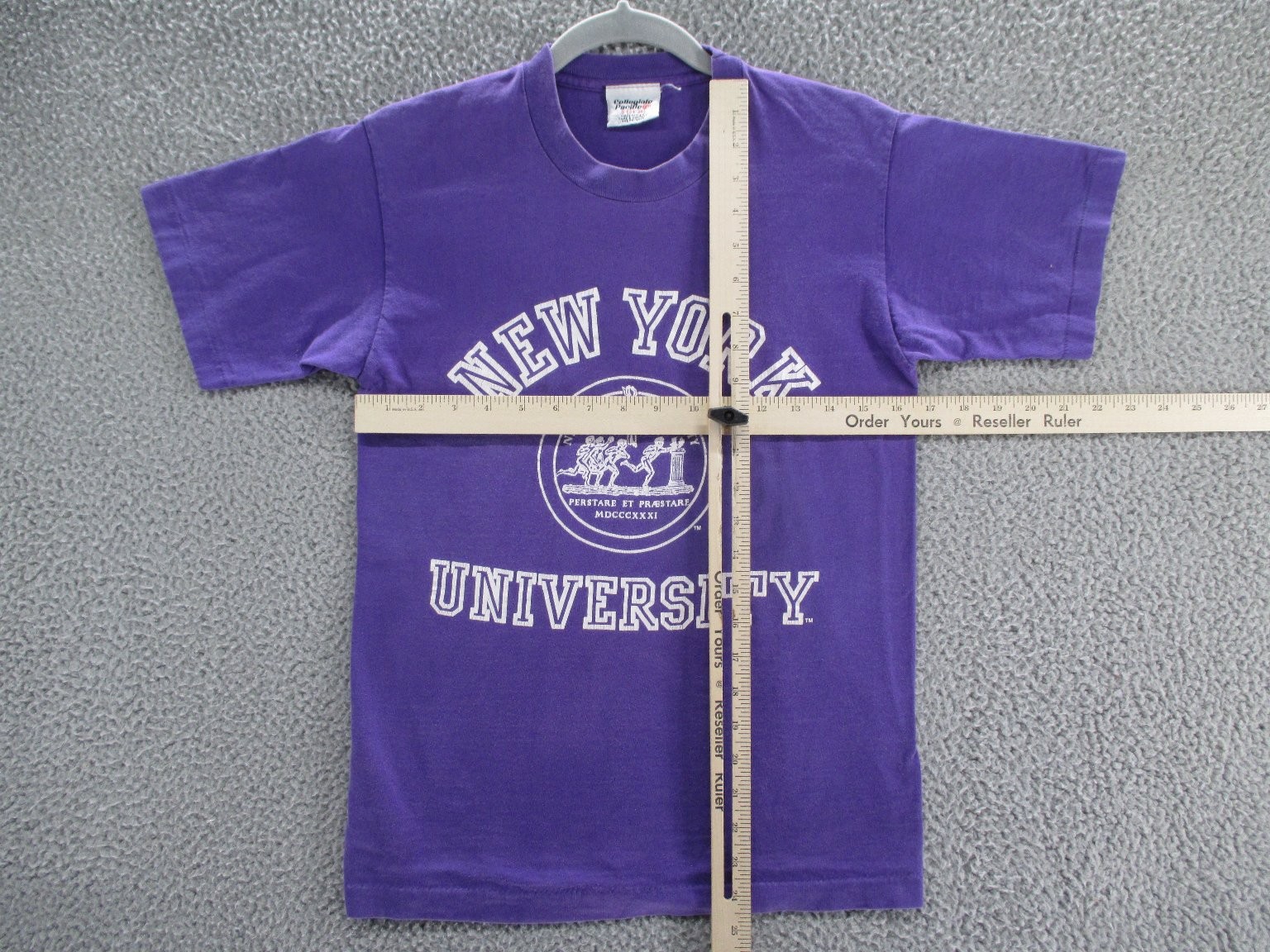 Collegiate Pacific New York University Men&rsquo;s T-Shirt Purple S Cotton