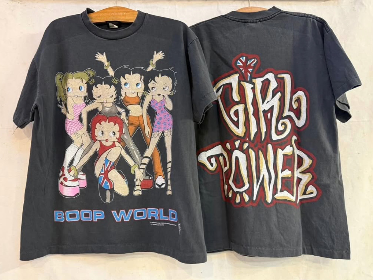 Vintage 1998 Betty Boop World Spice Girls Parody 90s Cartoon XL T-Shirt REPRINT