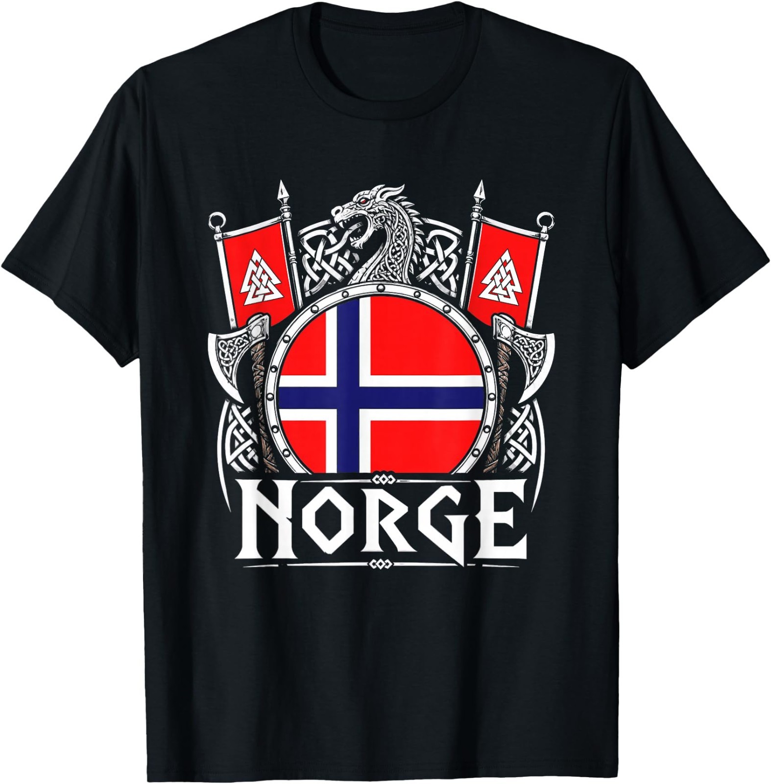 Norge Norwegian Men Norwegian Flag Norway T-Shirt