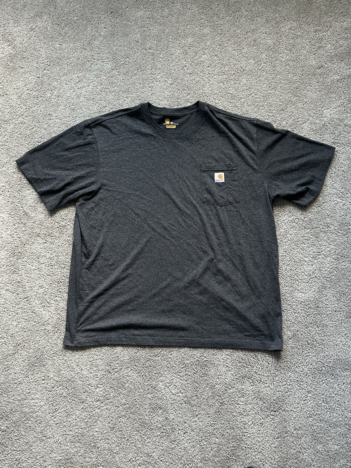 Carhartt Men&rsquo;s Short Sleeve T-Shirt Crew Neck Cotton, Grey, Size 2XL