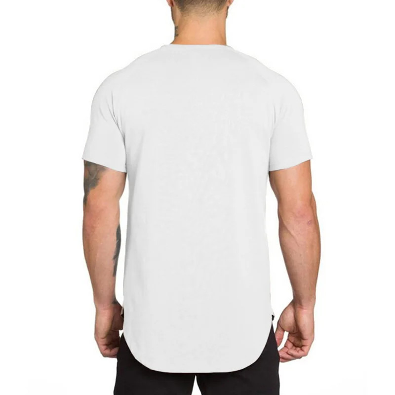 New Brand Gym Shirt Sport T Shirt Men Cotton Short Sleeve Running Shirt Men Work