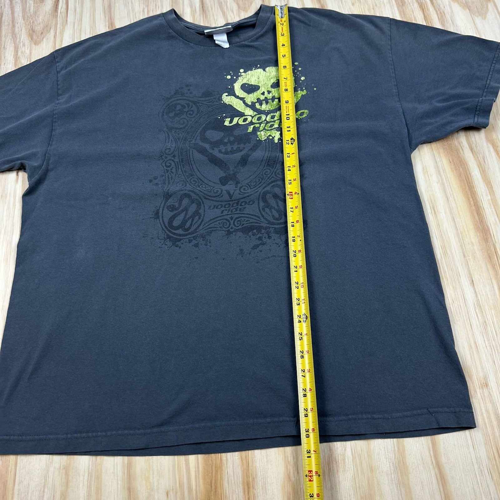 Vintage Y2K Voodoo Ride NASCAR Graphic T-Shirt Size 2XL Gray 2005