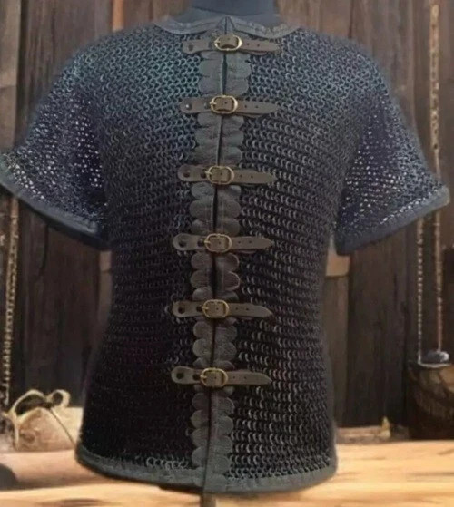 Chainmail shirt 9mm Flat Ring riveted with washer Chainmail Armor Easter