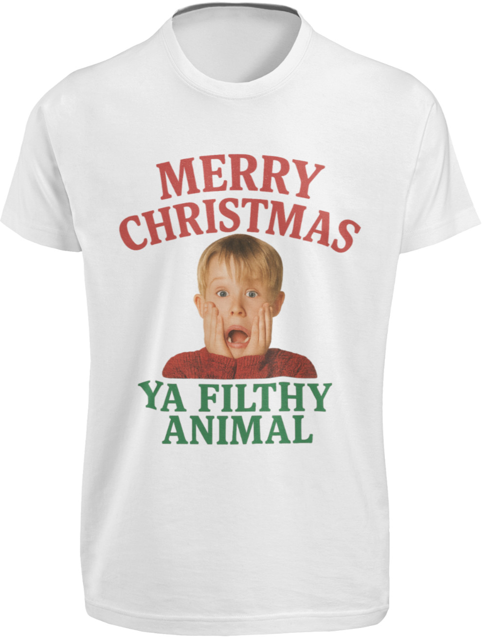 Merry Christmas Ya Filthy Animal T-SHIRT Classic 90&rsquo;s Movie XMAS Eve Funny TEE