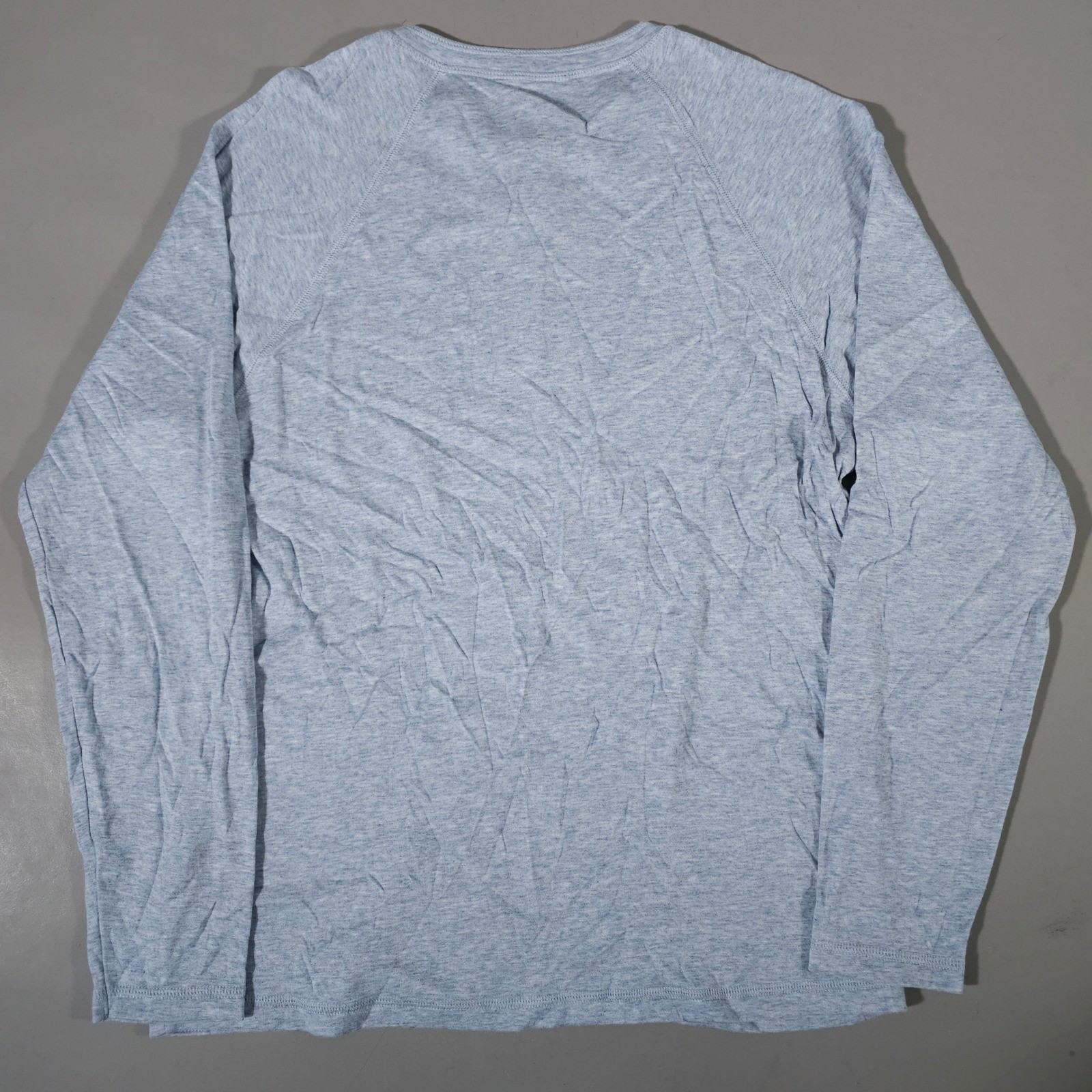 Faherty Henley Mens Large Blue Cloud Cotton Pima Modal Long Sleeve Raglan Shirt