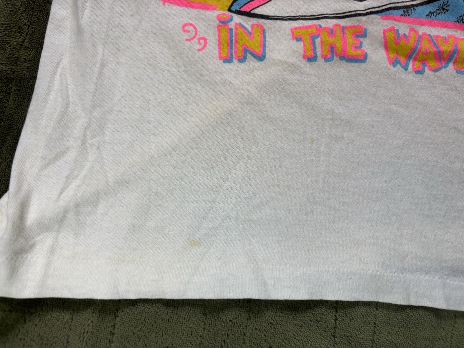 Vintage Mickey Mouse Sleep Shirt White One Size Hawaii Wave Zone Sherry 90s USA