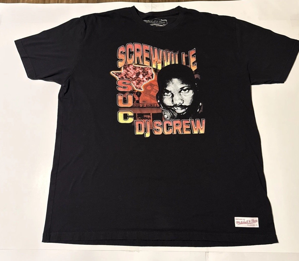 Mitchell & Ness DJ Screw S.U.C. Rap T-Shirt Men’s XXL Black Screwed Up Click