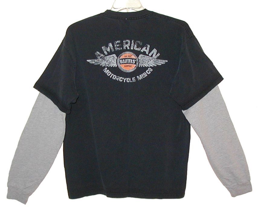 Sz XL « American Motorcycle Mfg Co » T-Shirt w/ Set-In Sleeves BARTELS&rsquo; CHOPPERS