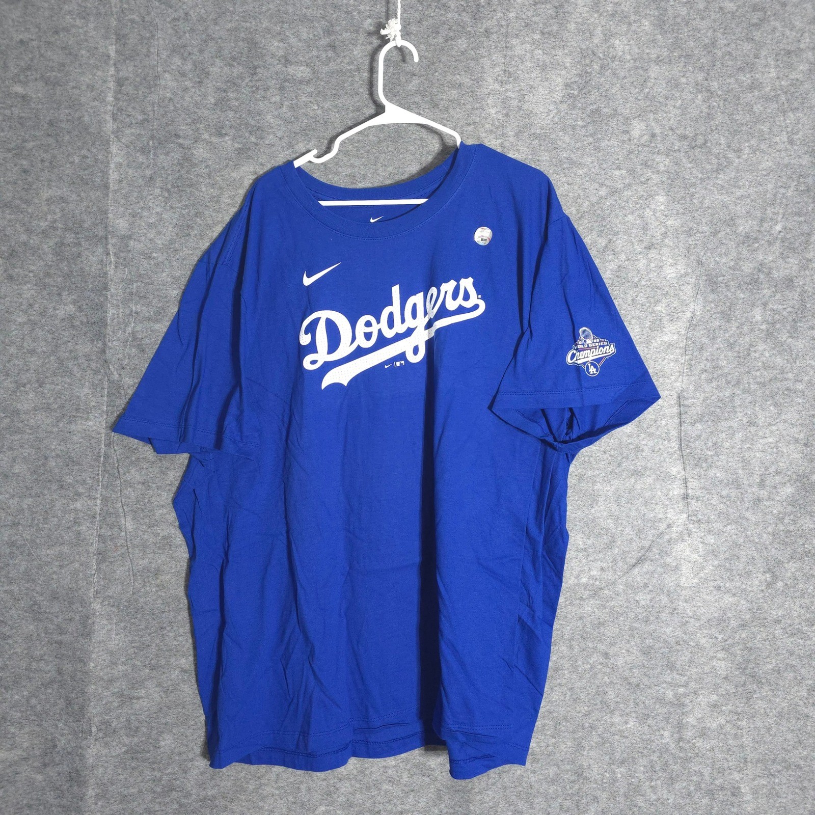 Nike Dodgers Freddie Freeman Men 4XL Blue 2025 World Series Champions TShirt NWT