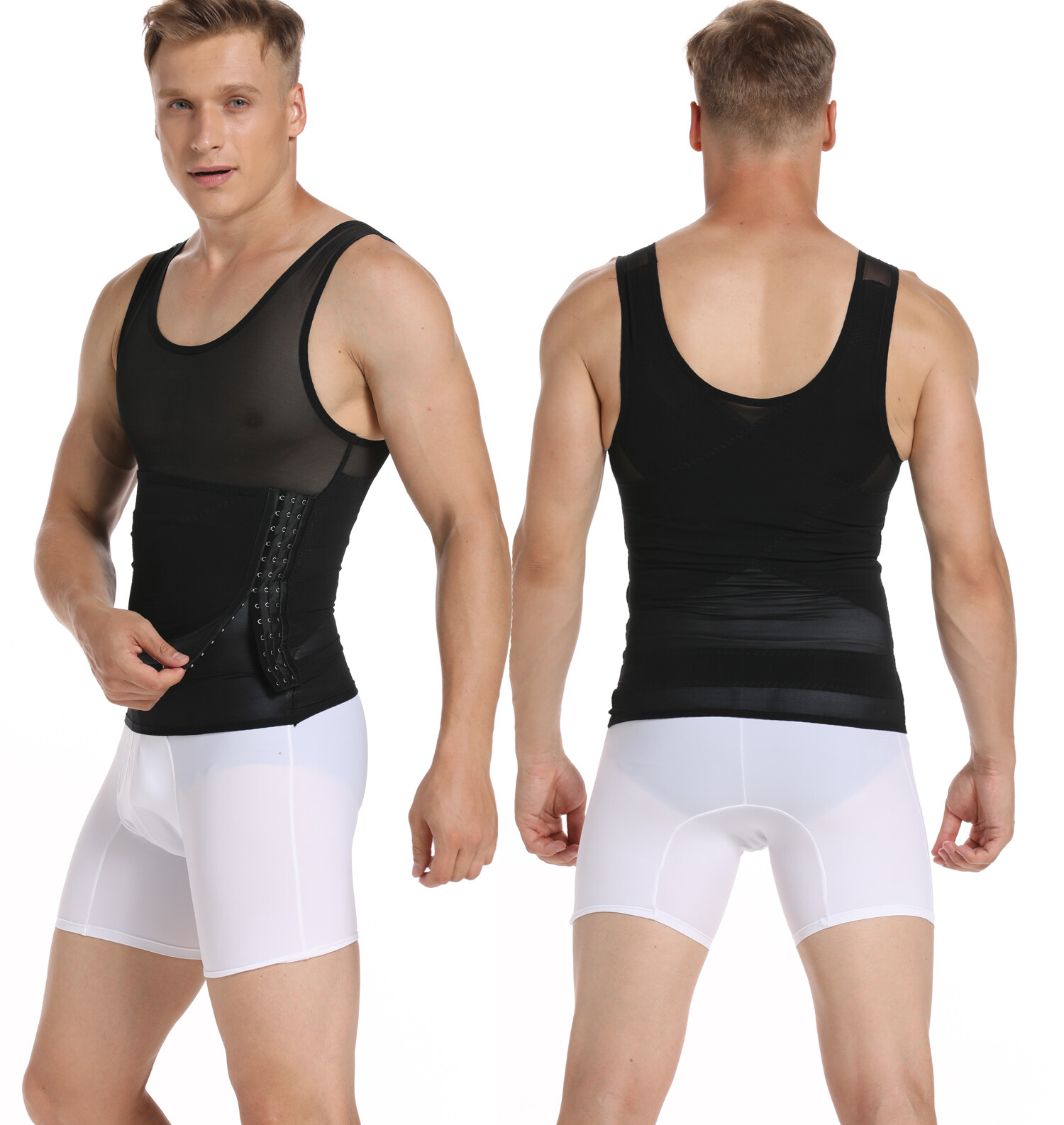 Men&rsquo;s Slimming Body Shaper Vest T-Shirt Compression Tank Tummy Control Shapewear