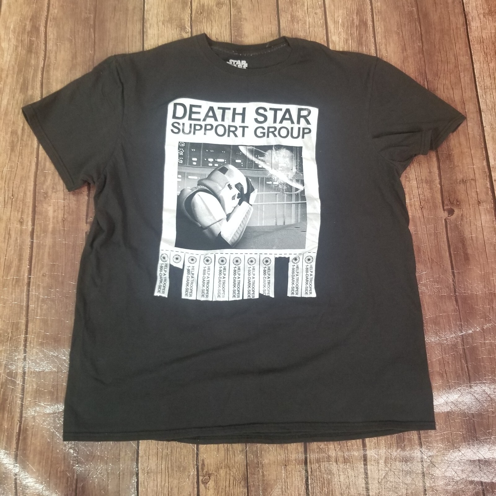 Star Wars Mens Shirt Black Size L Large Darth Vader Death Star Support Group