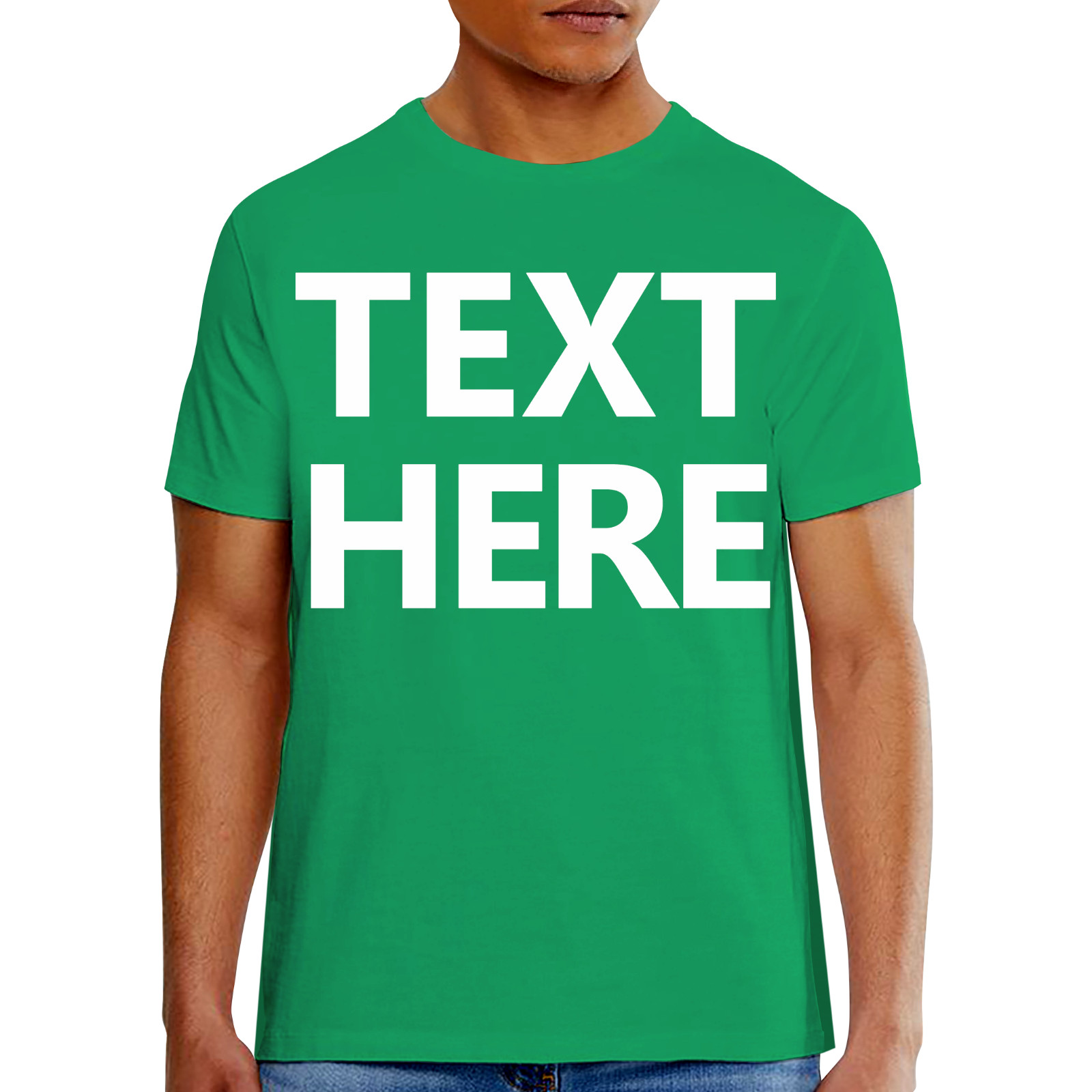 Hanes 5180 Men&rsquo;s T-Shirt – Custom Print – Add Any Text – Personalized Tee