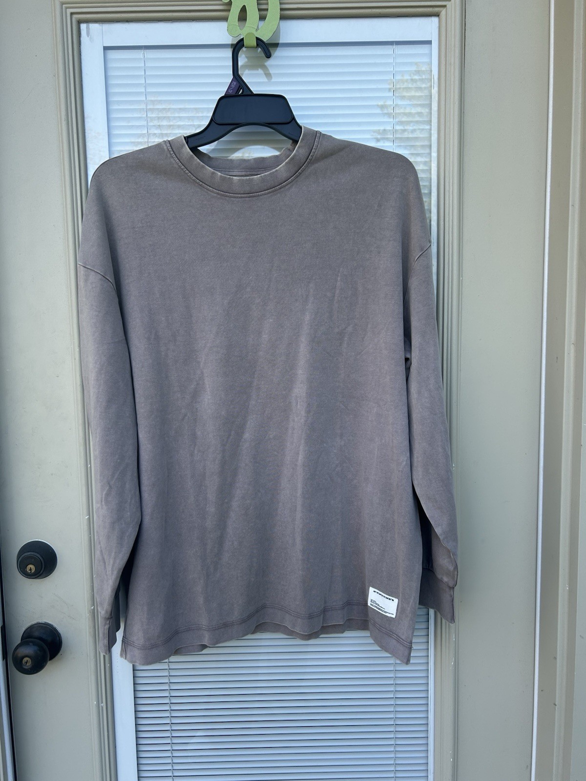 Public Supply NYC Mens Long Sleeve Taupe washed effect OVERSIZE Size choose