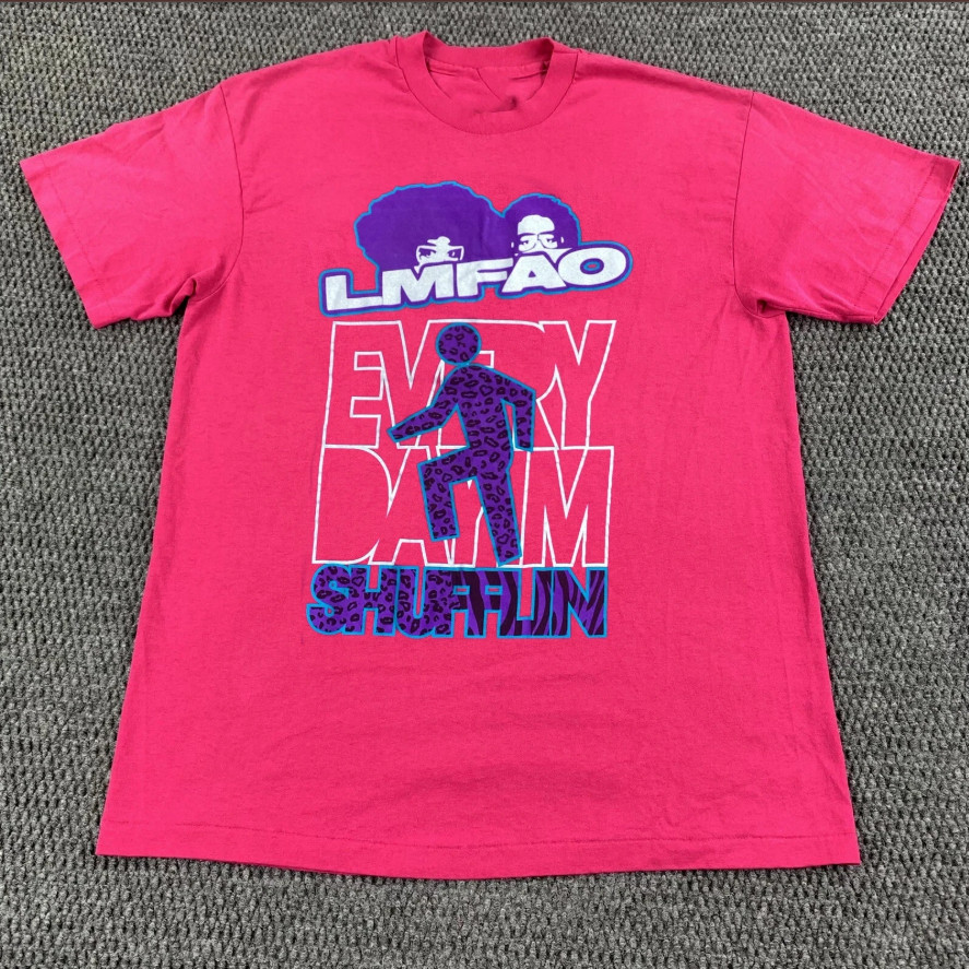 LMFAO Every Day I&rsquo;m Shufflin Hot Pink Made In USA T Shirt Full Size S-5XL