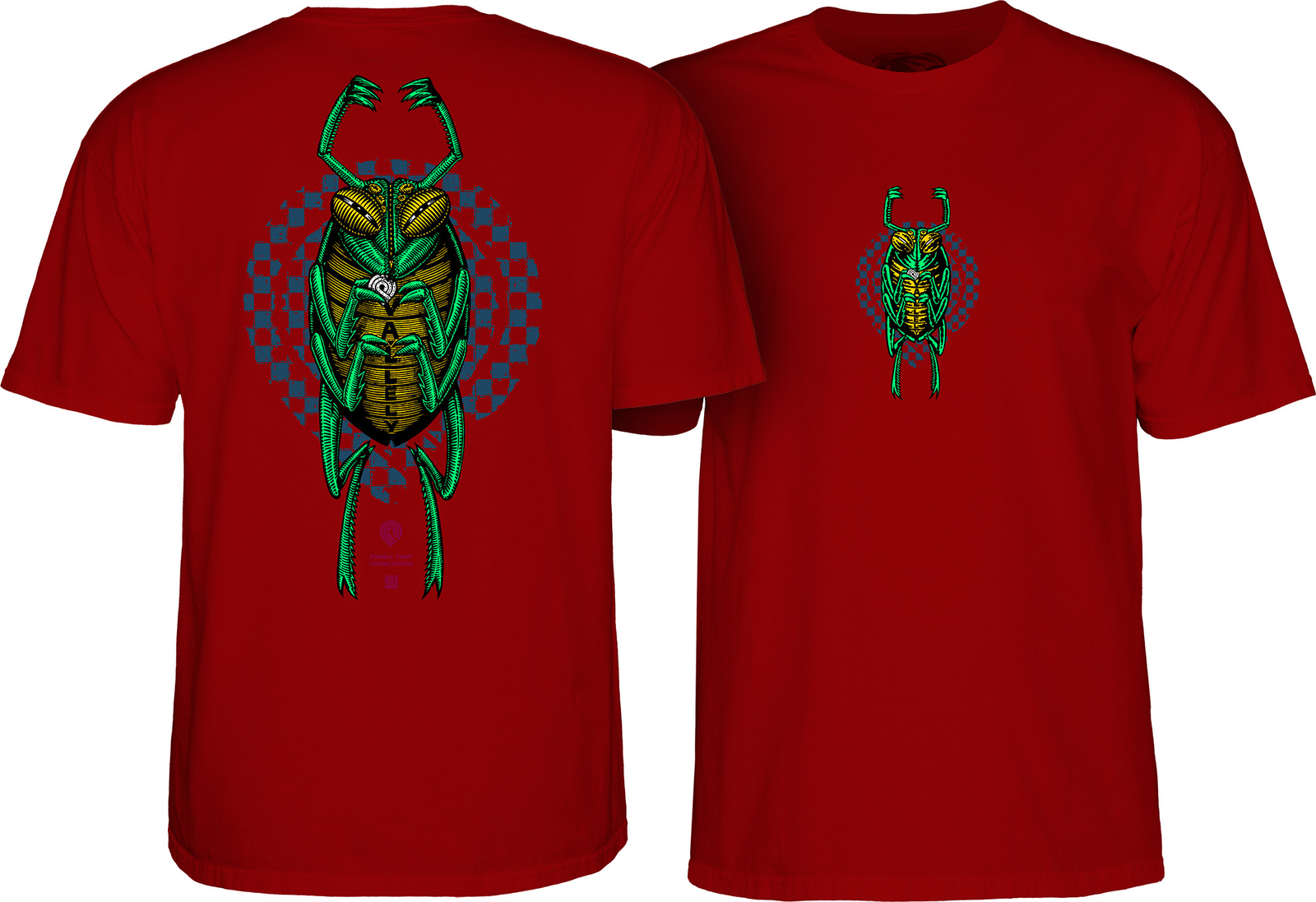 Powell Peralta Mike Vallely BUG Skateboard T Shirt GARNET