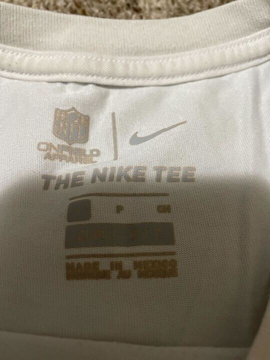 Nike Arizona Cardinals NFL Dri-FIT On-Field Apparel White Graphic T-Shirt Mens S