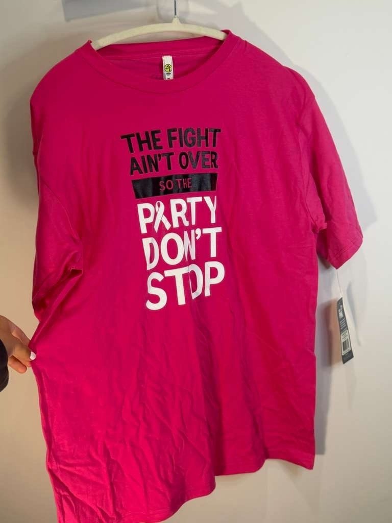Zumba Party In Pink Tee Berry Men&rsquo;s One Size Breast Cancer Berry Pink T-Shirt