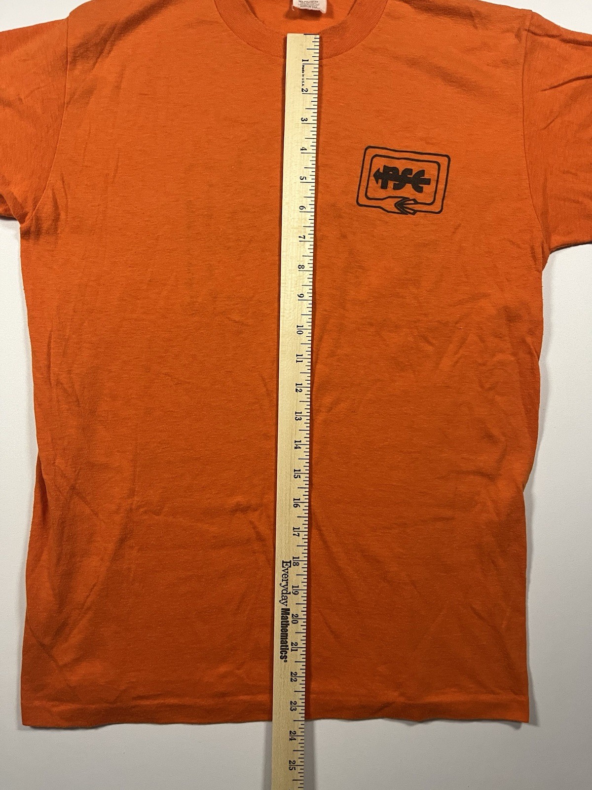 Vintage 70s/80s PSE Precision Compound Bows Hunting Archery Orange T Shirt USA L