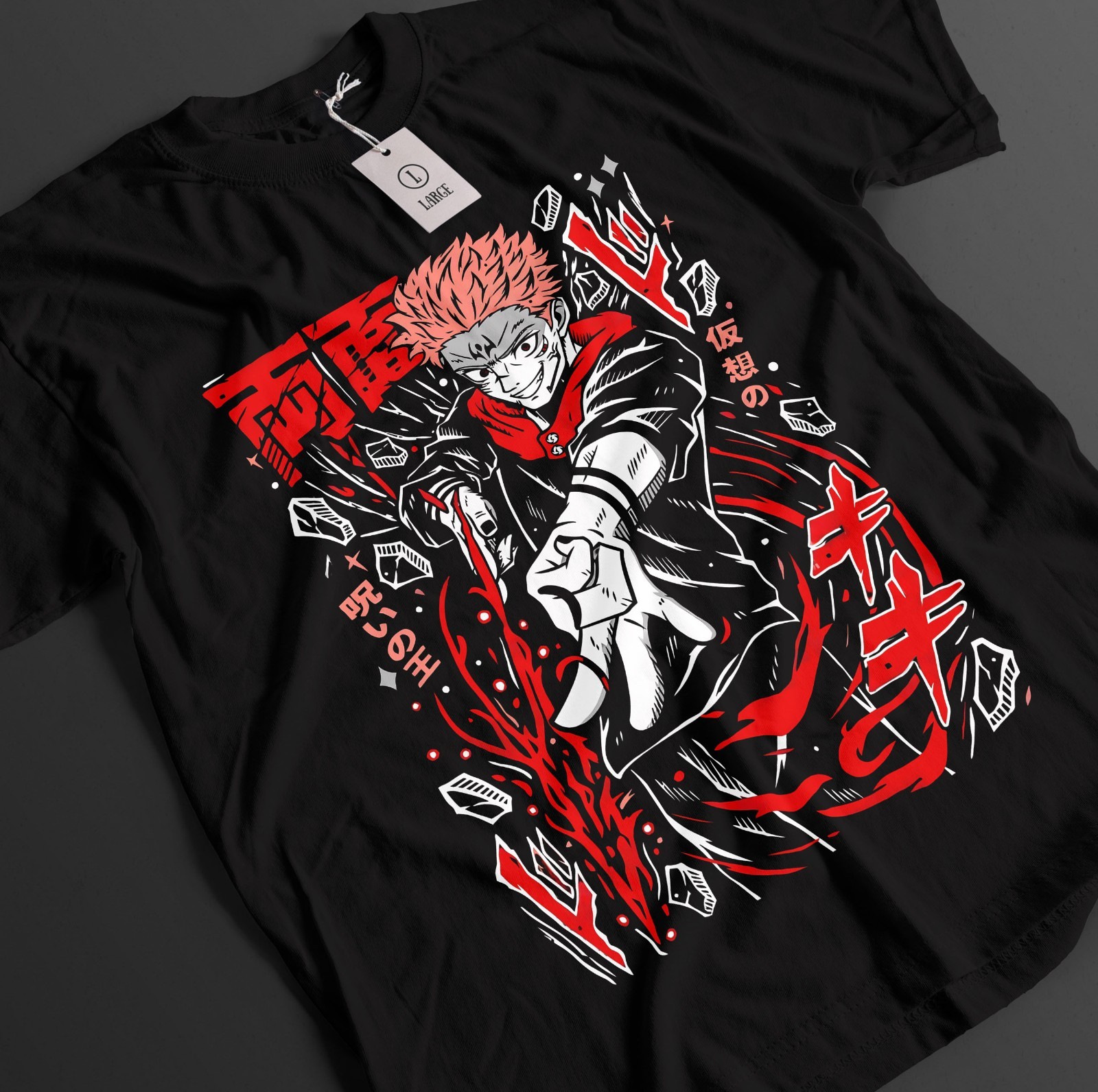 Jujutsu Kaisen Shirt Sukuna T-Shirt Gojo Itadori Megumi Top JJK Anime Unisex Tee