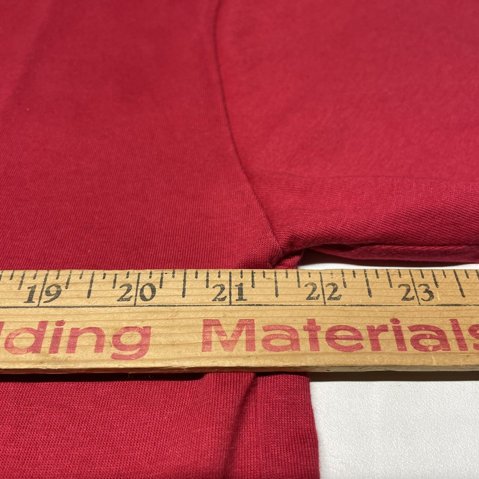 Vintage 90s Hipster T-Shirt Mens Medium Red Pocket Tee Blank Dockers USA Made