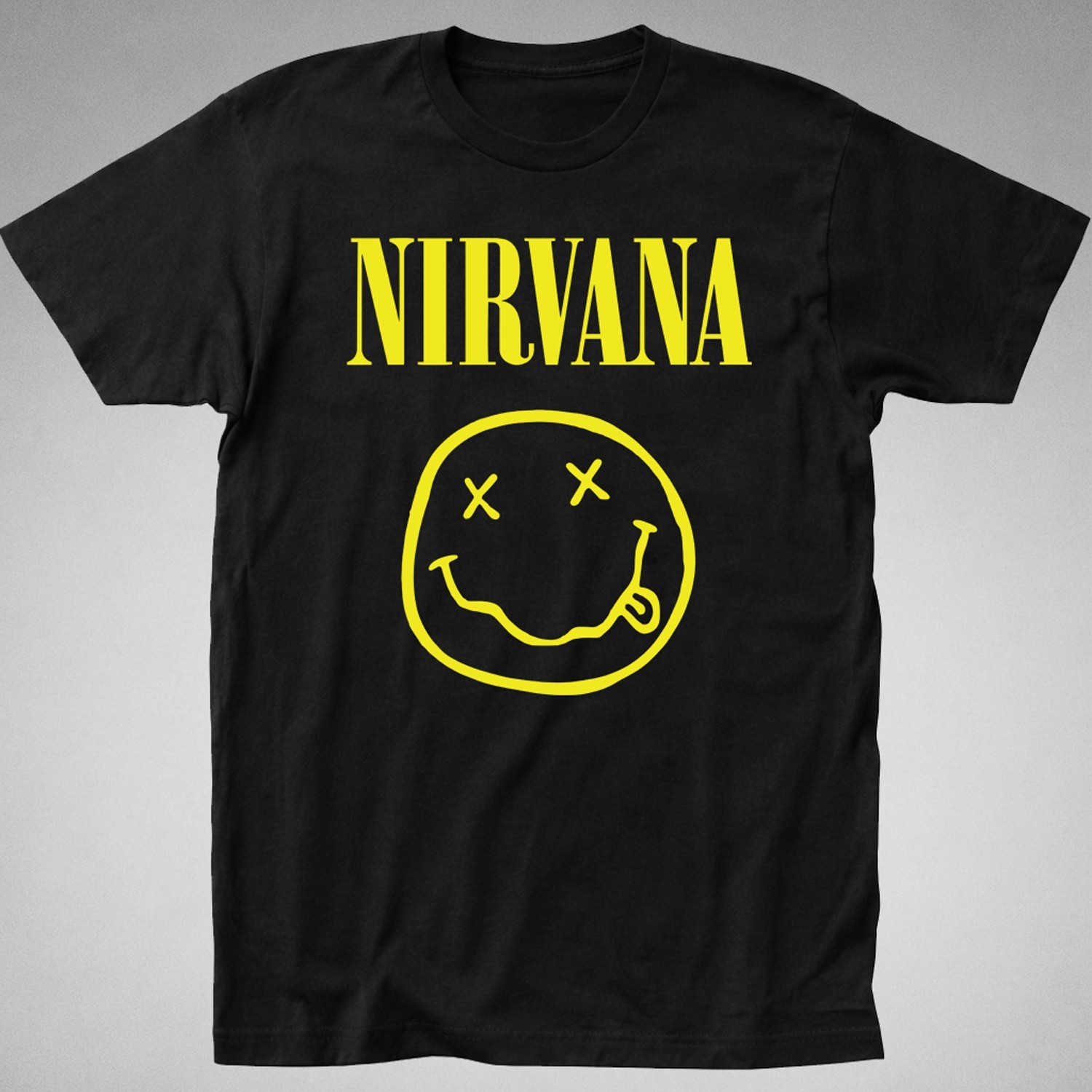 Nirvana Smiley Face T-Shirt tee grunge dead nevermind teen spirit 90s rock kurt