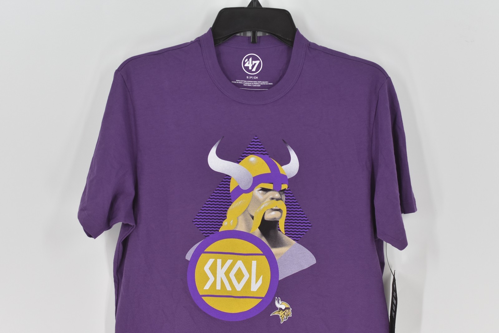 Men&rsquo;s 47 Brand Minnesota Vikings Skol T-Shirt in Purple Size Extra Large